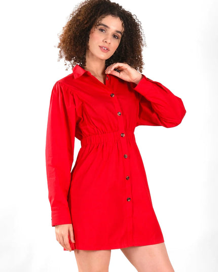 Elegant Full-Sleeve Summer Shirt Dress