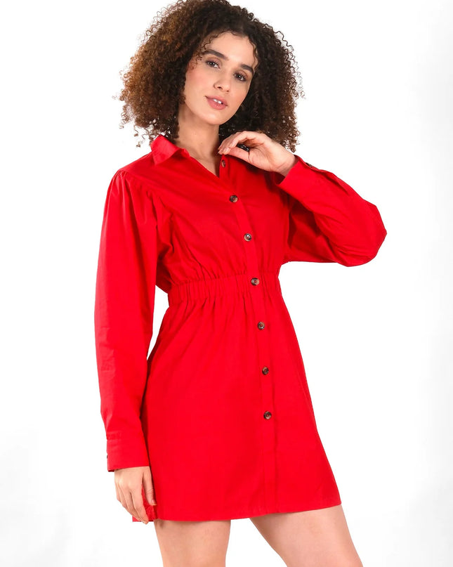 Elegant Full-Sleeve Summer Shirt Dress