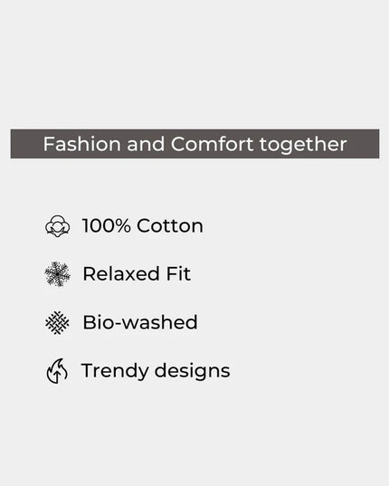 Blue Ship Printed Cotton Night Suit for Boys & Girls