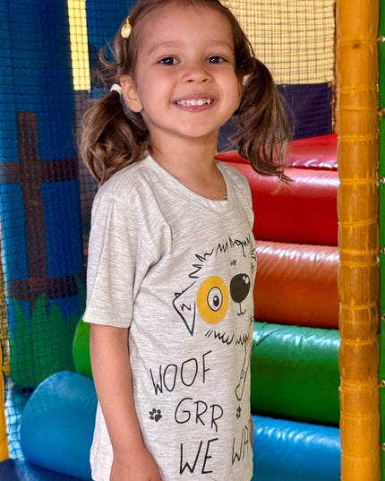 Navy Blue & Grey Puppy Printed Premium Cotton T-Shirt & Shorts Set for Boys & Girls