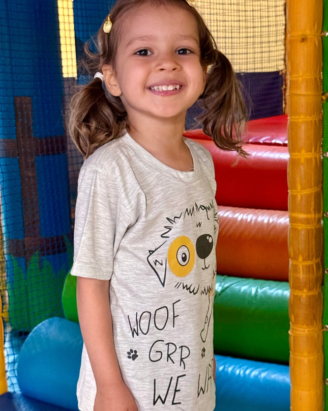 Navy Blue & Grey Puppy Printed Premium Cotton T-Shirt & Shorts Set for Boys & Girls