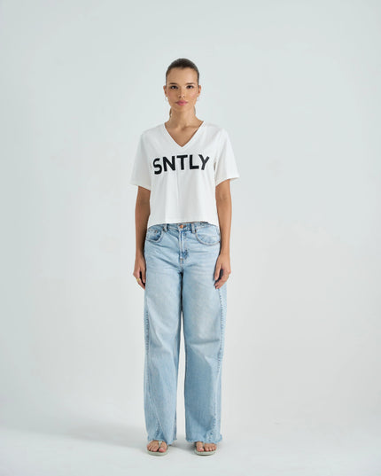 Casual Printed Tee in Soft Cotton Elastane