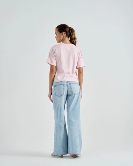 Pink Cotton Tee with Fun Graphic Detailing