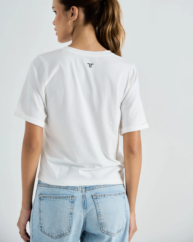 Casual Printed Tee in Soft Cotton Elastane